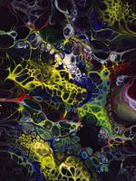 Abstraktes Acryl Pouring