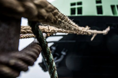 Lijnenspel in de haven van IJmuiden.