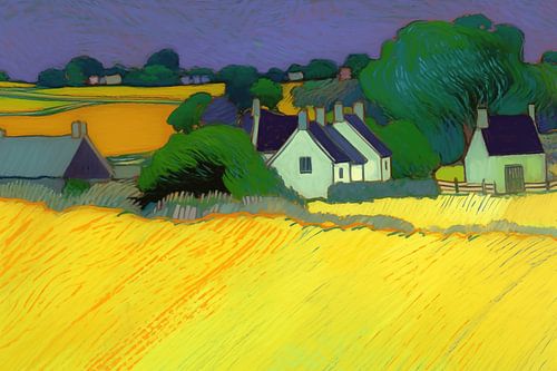 Landschap in van Gogh-stijl_landscape