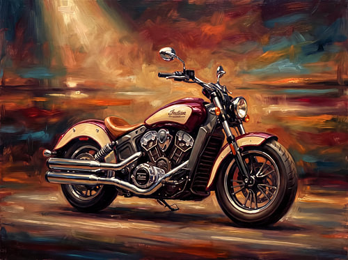 Un « Indian Scout » aux premières lueurs de l'aube