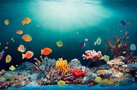 Oceaan onderwaterwereld met koralen en vissen Illustratie 02 van Animaflora PicsStock thumbnail