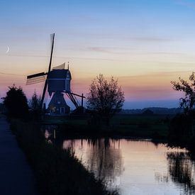 Wijngarden windmill niederlande bei sonnenuntergang von Bfec.nl