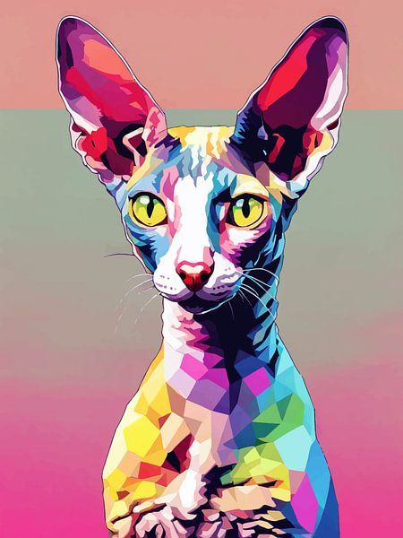 Cornish Rex Pop Art 2 van MIROKKU