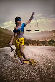 Powerful Image Manipulation of Lady Justice - War Crimes and Justice by Elianne van Turennout