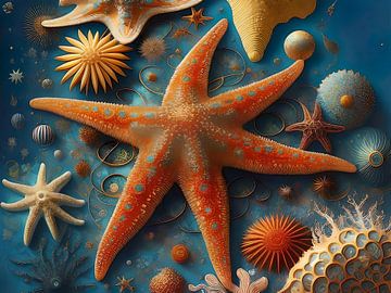Starfish on the seabed by Retrotimes
