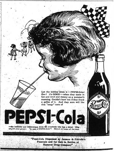 Pepsi Cola advertentie 1922
