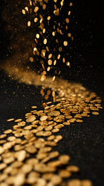A river of falling gold coins by TheXclusive Art