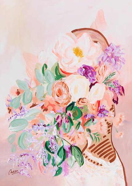 'Jolie' | Fleurs Pastel sur Ceder Art