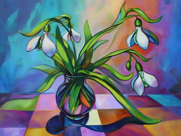 Vase à perles de neige | Joie florale colorée sur Studio des Fleurs