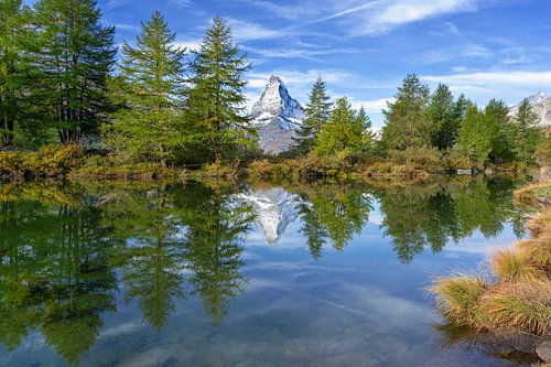 Matterhorn reflection in Lake Grindji