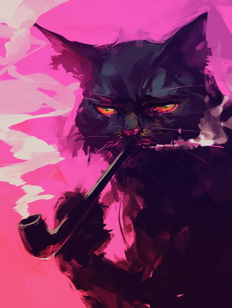 "Pink Dreams: The Smoky Cat by Mystic Artworks