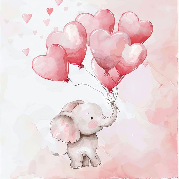 Elephant - animal art for the children's room by Poster Art Shop