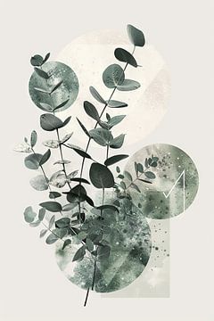 Eucalyptus en geometrie: moderne natuurkunst van Poster Art Shop