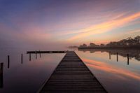 Zonsopkomst in de mist bij Cnossen Leekstermeer 