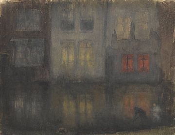 Nocturne: Black and Red-Back Canal, Nederland, James Abbott McNeill Whistler.