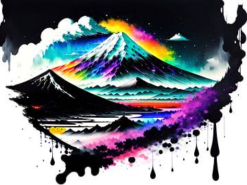 Betoverend Spectrum: De majesteit van de regenboogkleurige bergen vastleggen van ButterflyPix
