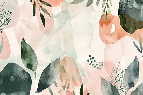 Formes organiques et tons pastel en harmonie