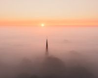 Schöner nebliger Morgen in Alkmaar, Nordholland