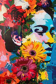 Frida - Portrait coloré sur Poster Art Shop