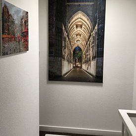 Klantfoto: De onderdoorgang van de Domtoren Utrecht. van John Verbruggen, op canvas
