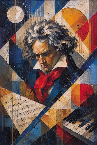 Ludwig Van Beethoven componist schilderij.