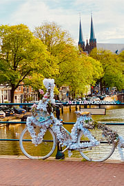 Amsterdam bicycles. Joes Kloppenburg Bridge. by Marianna Pobedimova