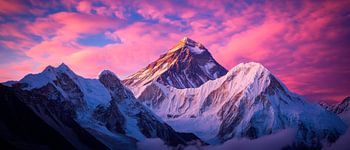 Berglandschaft bei Sonnenuntergang