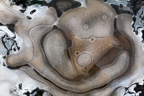 Ice texture with shades of brown