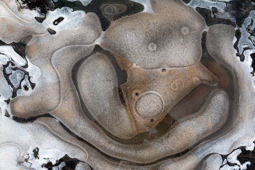 IJsstructuur met bruintinten1 van Franke de Jong