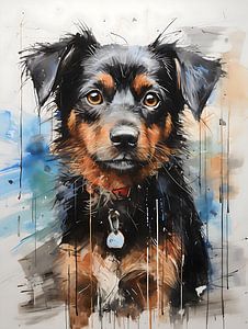 Hund Skizze Malerei