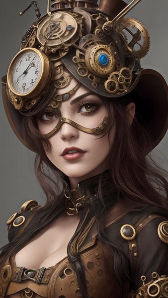 Steampunk Woman XI van DeVerviersBelgium