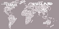 Wereldkaart typography