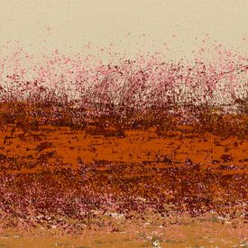 Minimalist abstract landscape in earth tones by Dina Dankers
