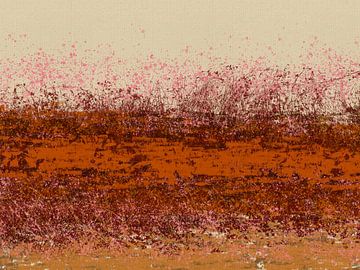 Minimalist abstract landscape in earth tones by Dina Dankers