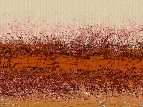 Minimalistische abstrakte Landschaft in Erdtönen von Dina Dankers