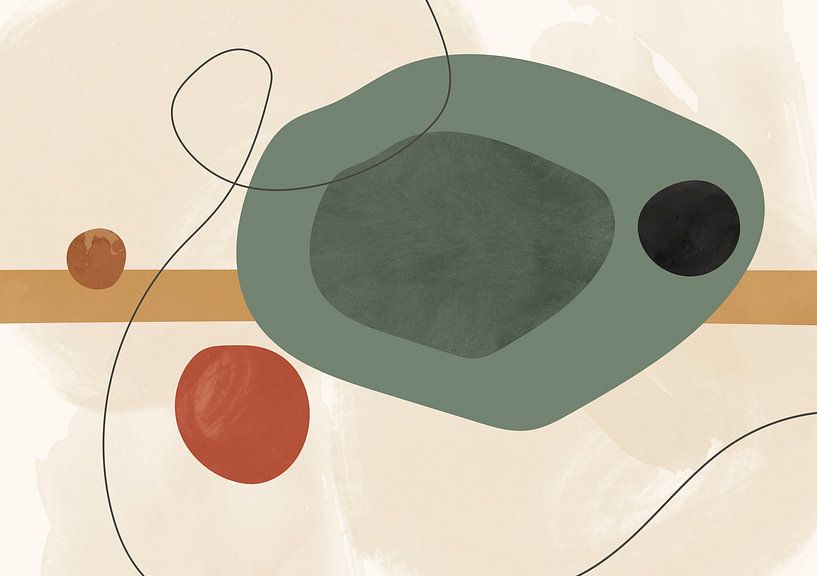 Mid Century Modern Abstract by Mad Dog Art