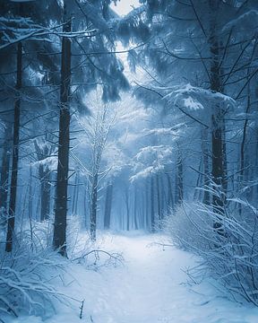 Romantisch winterlandschap van fernlichtsicht