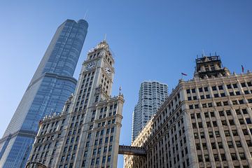 De wrigtley en de Trump toren in Chicago