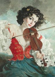 Woman Violinist by Antonije Lazovic