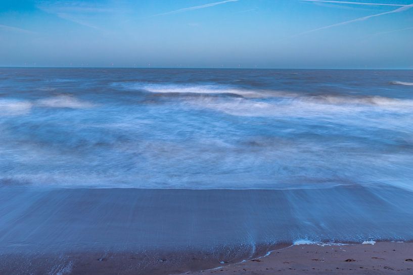 Meereslandschaft während der blauen Stunde von Yanuschka | Fotografie Noordwijk