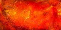 Panorama von flüssigen Farben in Tropfen, ( rot orange gelb )