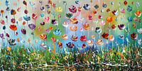 Colorful Flowers van Gena Theheartofart thumbnail