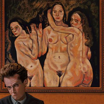 Peinture d'Egon Schiele sur Paul Meijering