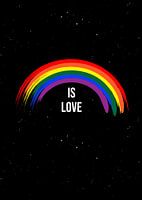 Regenboog is Liefde - LGBTQ vlag Regenboog Solidariteit Wanddecoratie