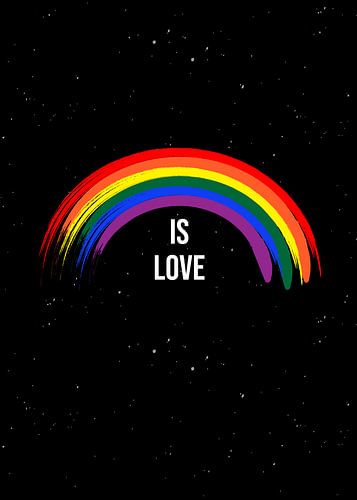 Rainbow is Love - LGBTQ Flag Rainbow Solidarity Wall Decoration