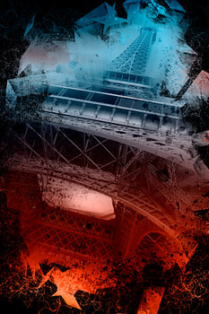 Der Eiffelturm in Paris als Digital Arts