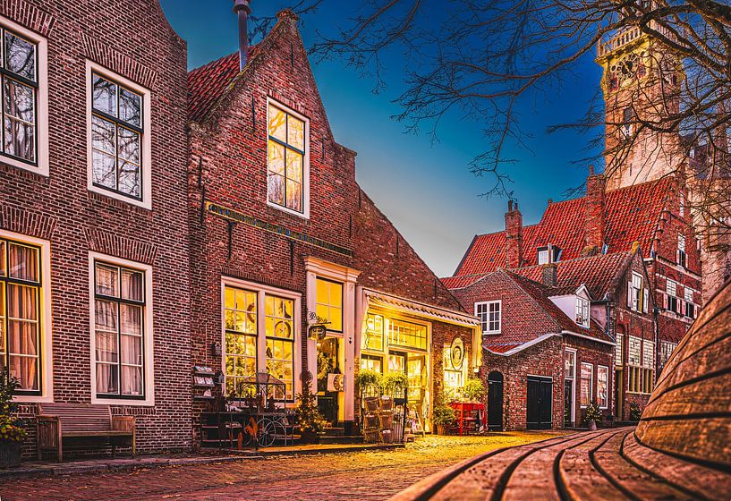 Decembersfeer in Veere van Ria Overbeeke