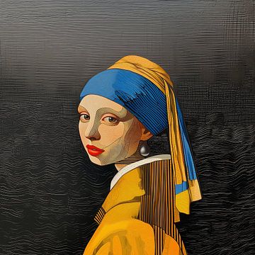 Digital Girl with a Pearl Earring von PixelPolder