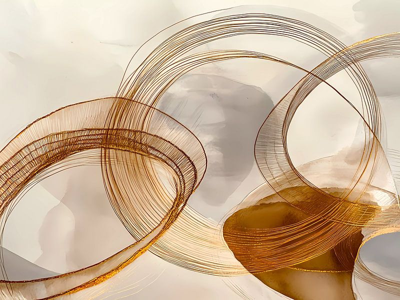 Abstract circles painting by haroulita