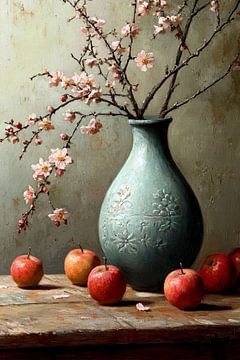 Blossom & Red Apples by Marijke Trienekens